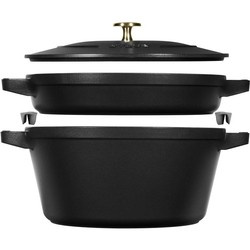 Staub - zestaw 2 naczyń + pokrywka 24 cm czarny