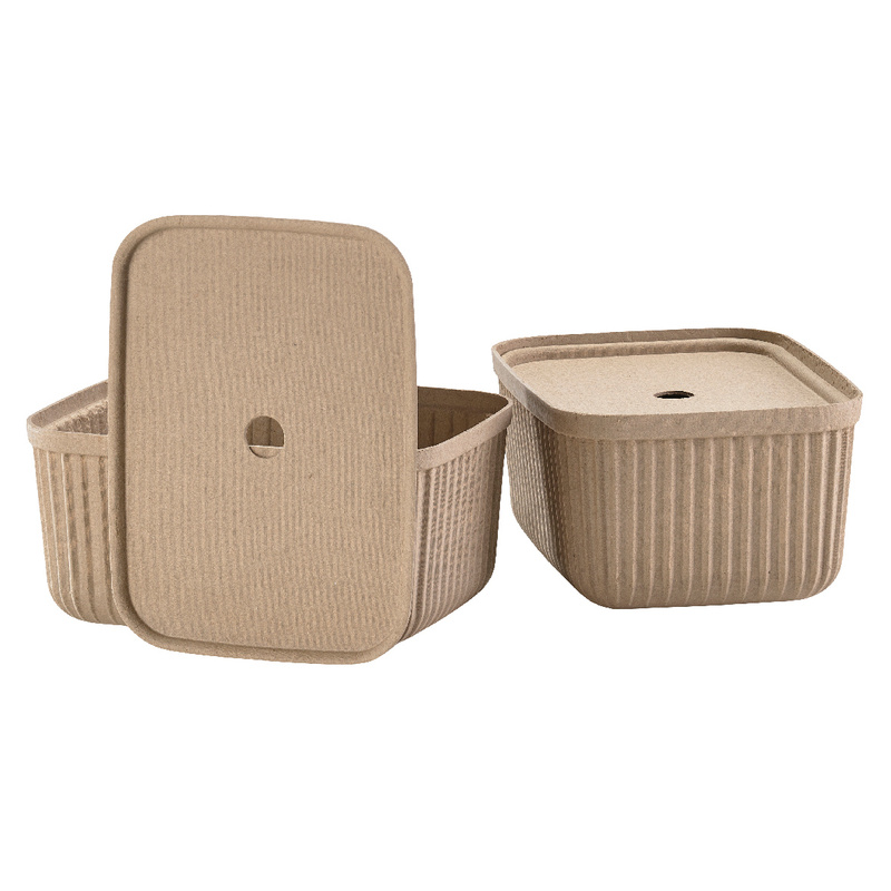 Zone Denmark - Pudełka do przechowywania 2 szt. Pulp 32x23x15 cm Natural Brown