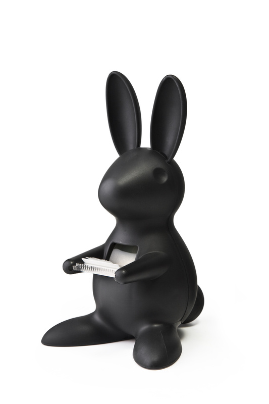 Qualy - Podajnik taśmy Desk Bunny czarny
