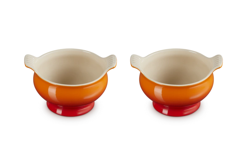 Le Creuset - Zestaw 2 Bulionówek 600ml płomienny