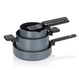 Kela - Zestaw 3 garnków 5el. ciemny szary Mira