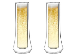 Vialli Design - Komplet 2 kieliszków do szampana z podwójną ścianką Soho 140 ml