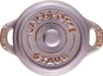 Staub - 4x Mini Cocotte okrągły 10 cm, antyczny grafitowy