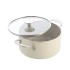 KitchenAid - Garnek 24 cm 4,9 L z pokrywką kremowy