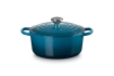 Le Creuset brytfanna żeliwna emaliowana Signature okrągła 24 cm 4,2 l deep teal
