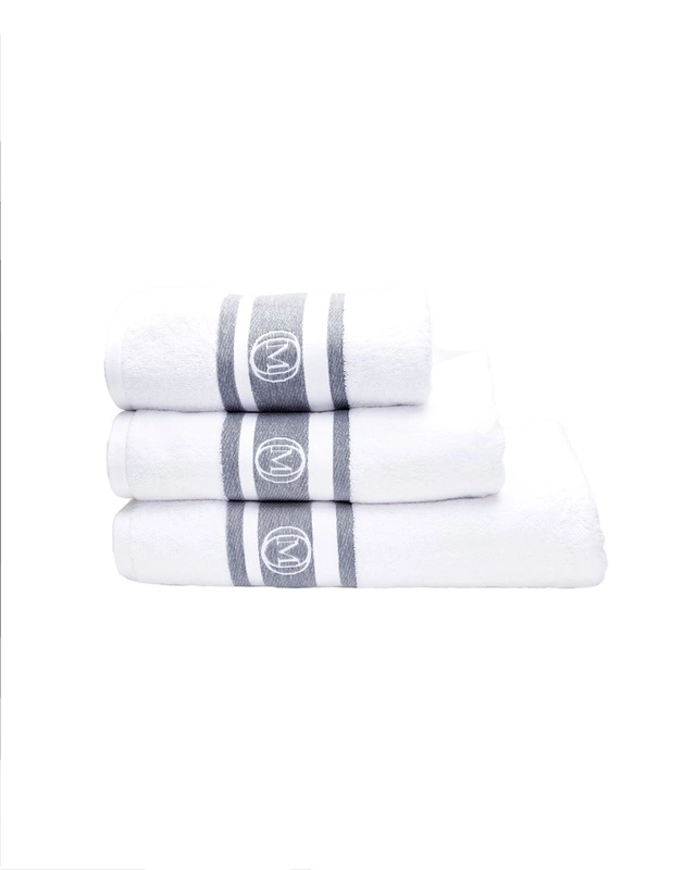 Officine Monogram - Ręcznik do rąk Monogram Linea 50x100cm b.szary