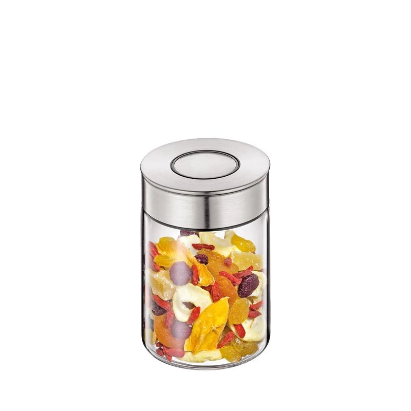 Cilio - pojemnik kuchenny, szkło/stel nierdzewna, 0,7 l, śred. 10 x 14 cm Vetro