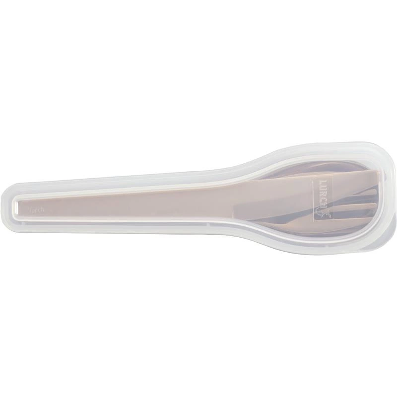 Lurch - zestaw sztućców w etui, 3 el., 18 cm, brązowe To-Go