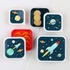 A Little Lovely Company - Lunchbox dla dzieci SPACE - zestaw 4 szt