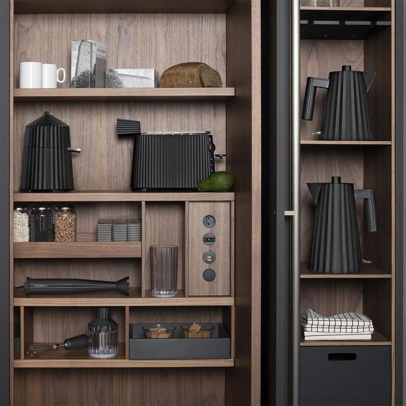 Alessi - czajnik elektryczny czarny Plisse 1,7 l