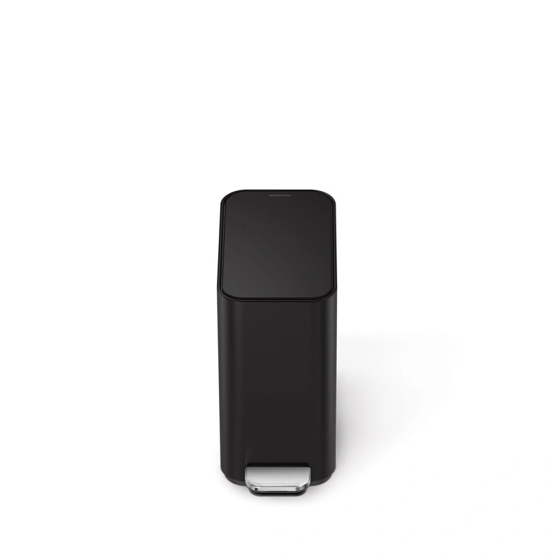 Simplehuman - Kosz na śmieci pedałowy 5l - matowa czarna stal