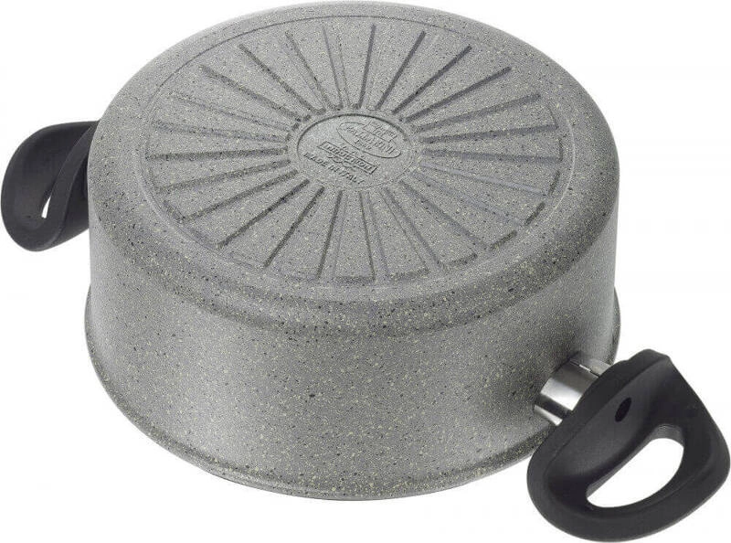 Ballarini - garnek granitowy indukcyjny z 2 uchwytami 24 cm + pokrywka Ferrara