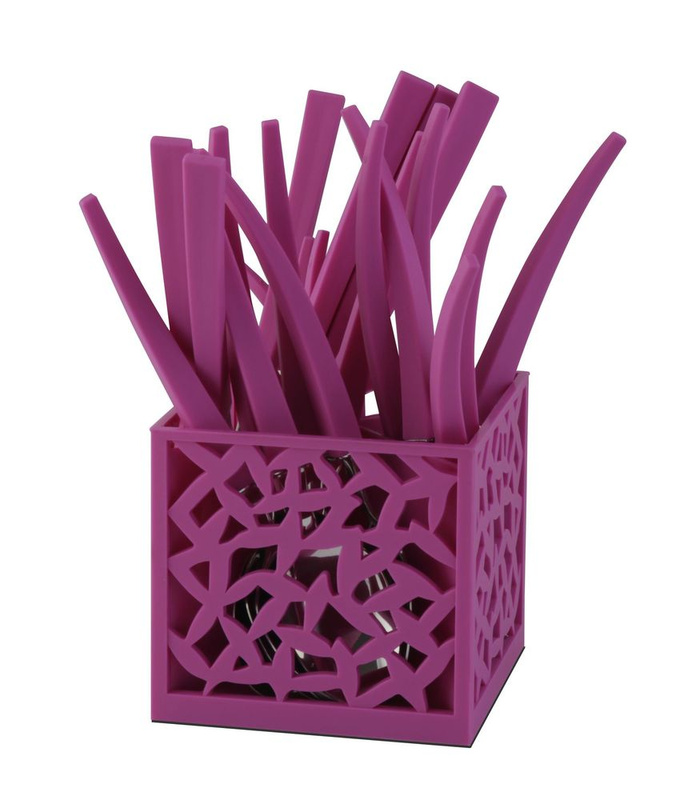 Vialli Design - Komplet sztućców 24 szt. MIA fuksja