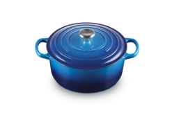 Le Creuset - brytfanna żeliwna emaliowana Signature okrągła 22 cm 3,3 l azure