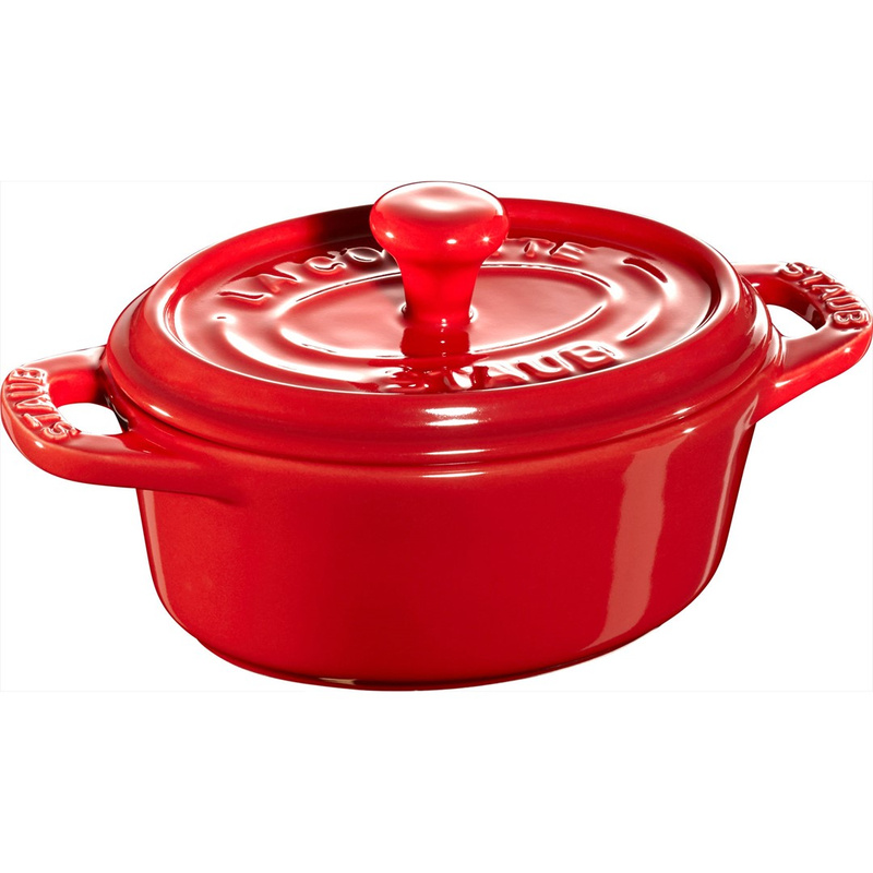 Staub - mini cocotte owalny 200 ml, czerwony