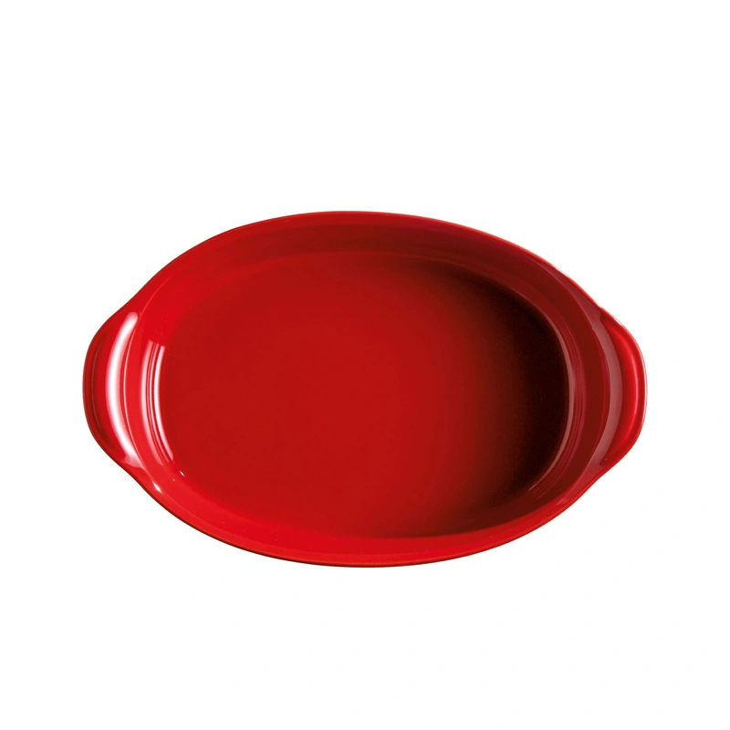 Emile Henry - Owalne naczynie do zapiekania - 35x22,5 - czerwony
