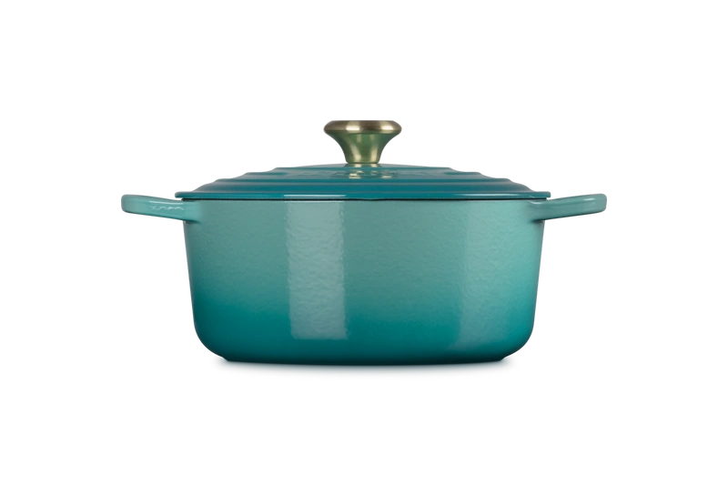 Le Creuset brytfanna żeliwna emaliowana Signature okrągła 26 cm 5,3l bleu riviera
