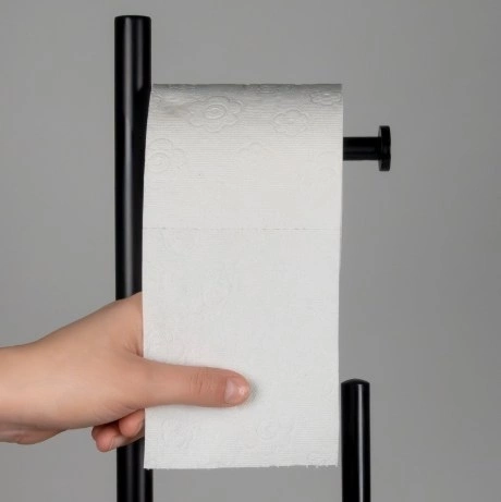 Kela - Stojak WC+szczotka toaletowa czarny Devin