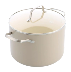 GreenChef - Garnek Nordics 24cm 7,6l z pokrywką kremowy