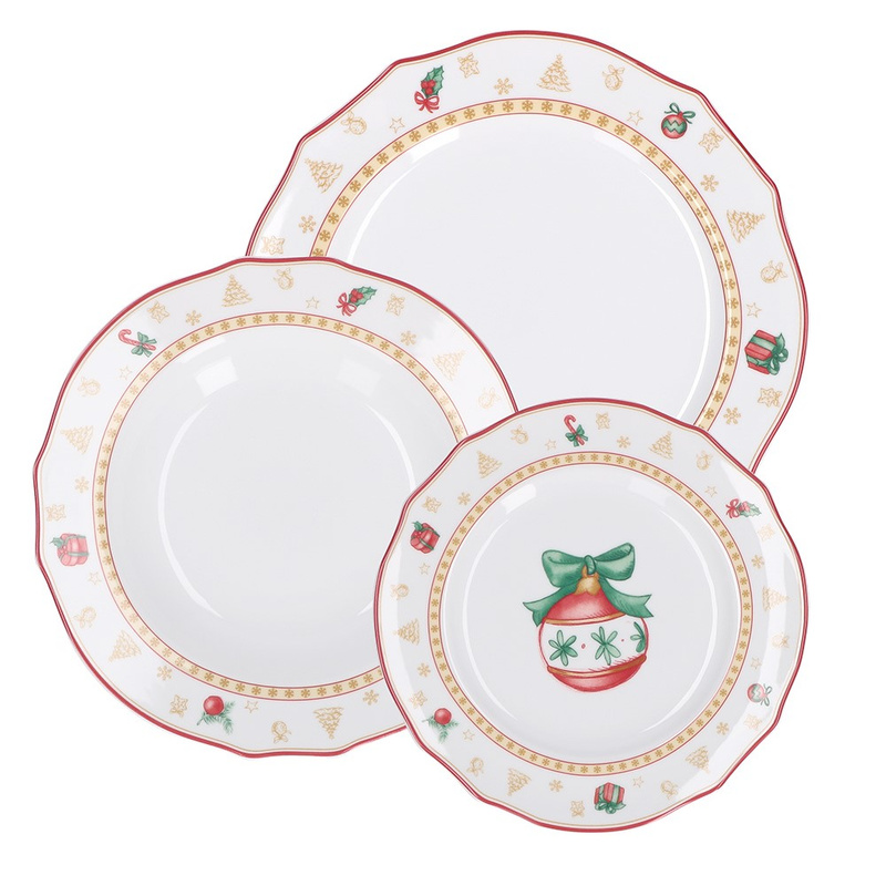 La Porcellana Bianca - CHRISTMAS EDITION Zestaw 3 talerzy dla 2 osób