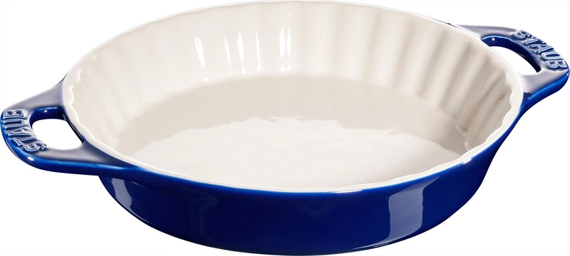 Staub - okrągły półmisek ceramiczny do ciast 1.2 l, niebieski