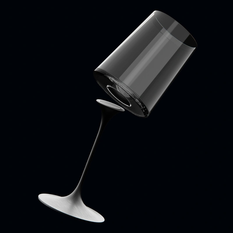 Trebonn - SplitGlass - Klieliszek do białego wina czarny 2szt