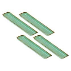 Rose&Tulipani - zestaw 4 tac prostokątnych 32x8 cm Concerto Verde Acqua