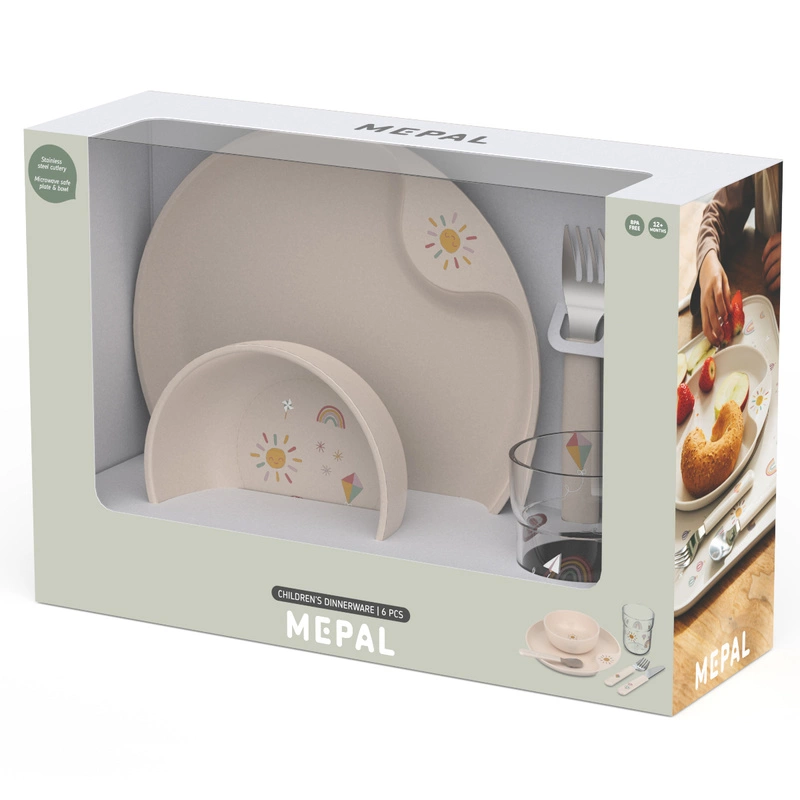 Mepal - Zestaw obiadowy dziecięcy 6-szt. Mio Sunshine & Rainbow