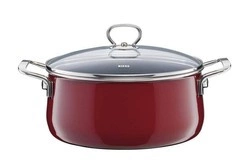 Riess - Garnek Riess niski z pokrywą 24cm Roso