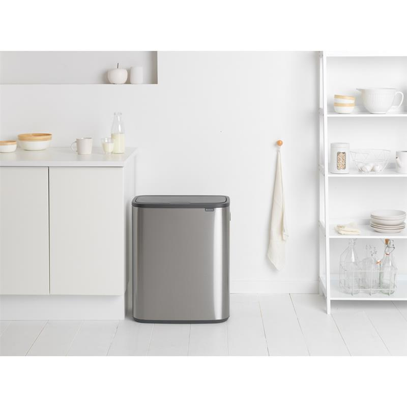 Brabantia - kosz na śmieci Bo Touch Bin 60L (2 x 30) stal matowa FPP