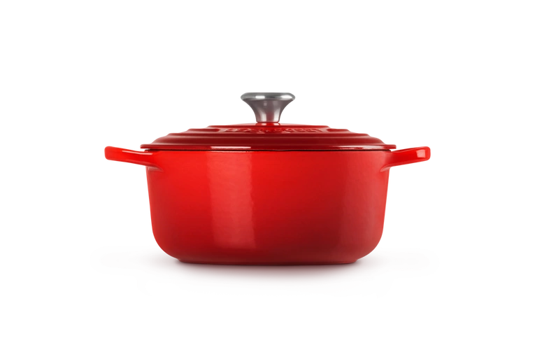 Le Creuset - brytfanna żeliwna emaliowana Signature okrągła 22 cm 3,3 l wiśniowa