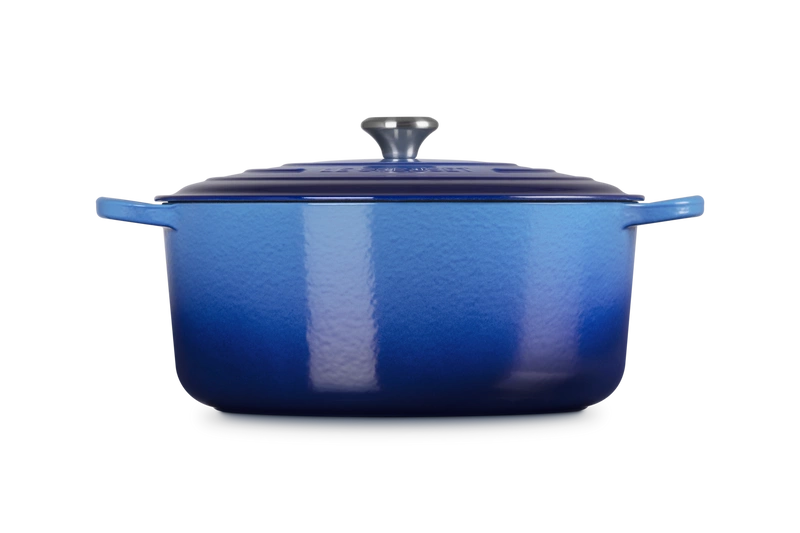 Le Creuset brytfanna żeliwna emaliowana Signature okrągła 34 cm 12 l azure