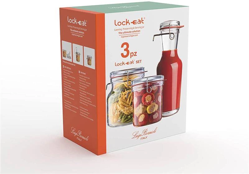 Luigi Bormioli - Zestaw 3 mix Lock Eat