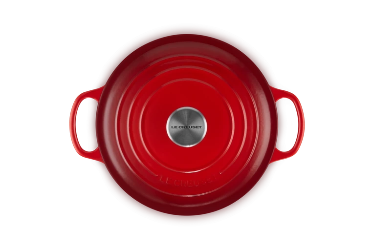 Le Creuset - garnek żeliwny emaliowany Signature okrągła 24 cm 5 l wiśniowy