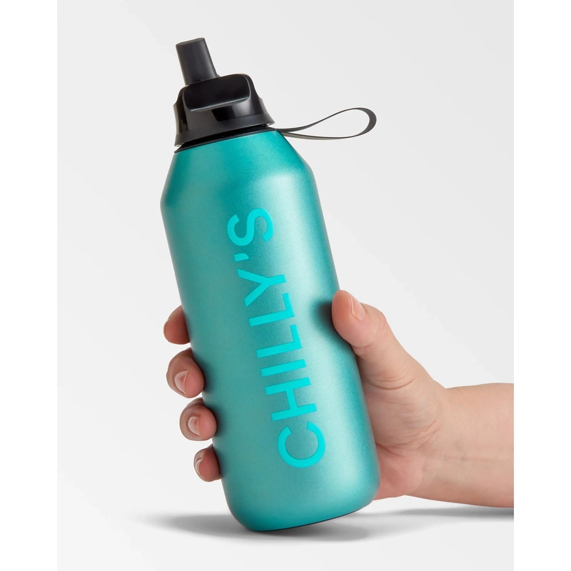 Chilly's Bottles - Butelka sportowa Chilly's | 500 ml | Matowy metalik Altantis