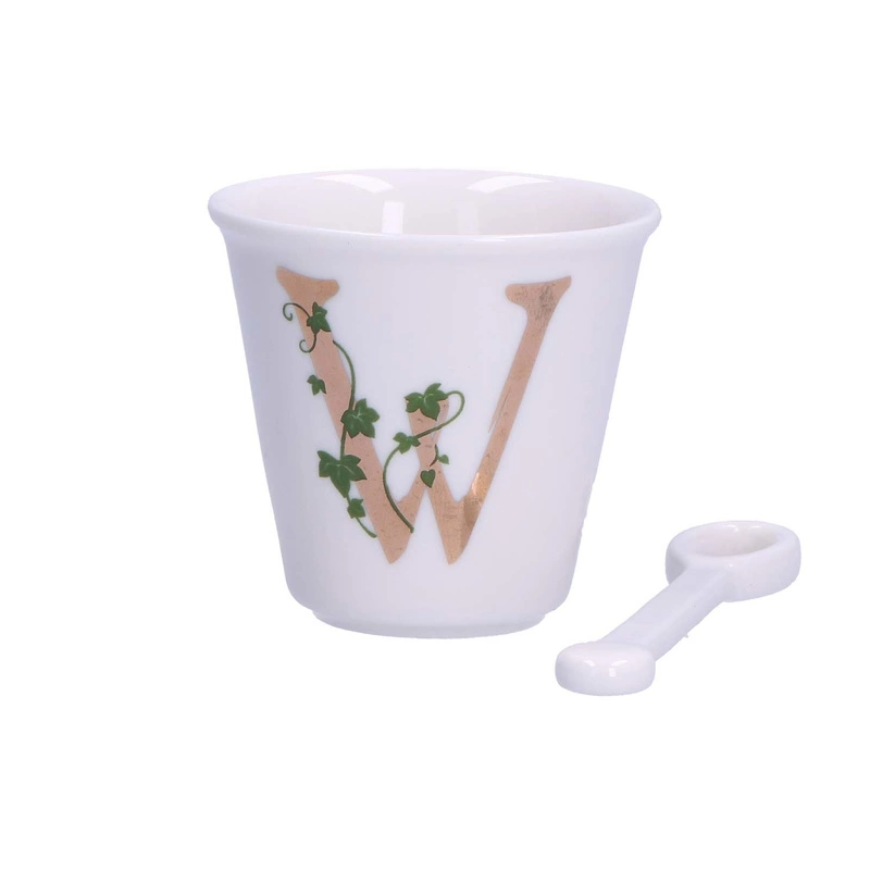 La Porcellana Bianca - filiżanka z łyżeczką 75 ml, Wzór W Unico