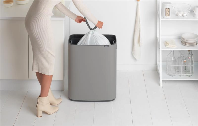 Brabantia - Kosz na śmieci Touch Bin BO 60l mineralny szary