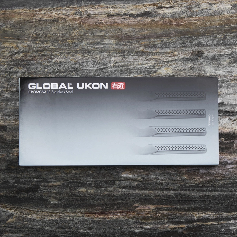 Global - Ukon Zestaw 4 noży do steków 13 cm