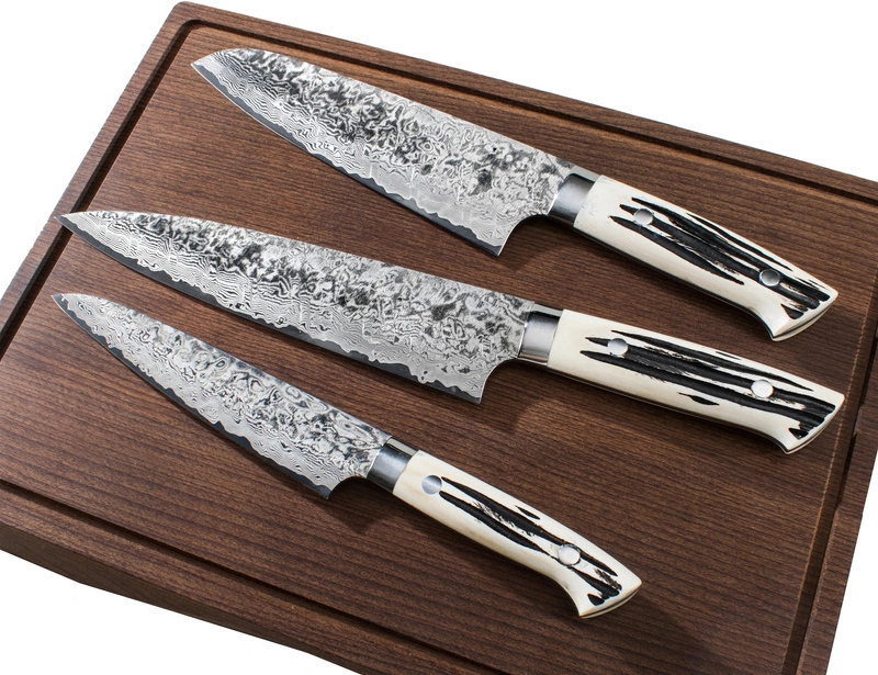 Takeshi Saji - WBB Ręcznie kuty nóż Santoku 18cm R-2