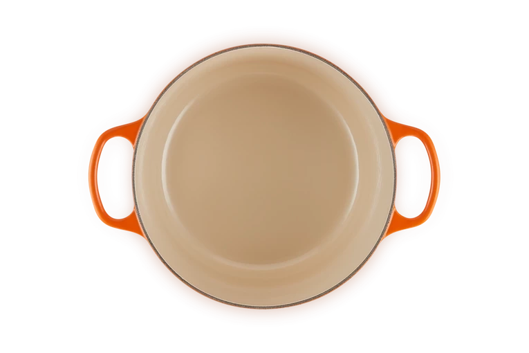 Le Creuset - garnek żeliwny emaliowany Signature okrągła 26 cm 6,3 l płomienna