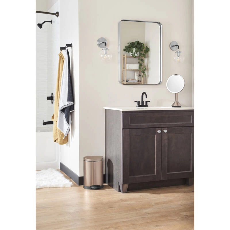 simplehuman - Lustro z czujnikiem SENSOR z kontrolą natężenia światła, różowe złoto