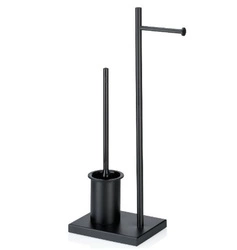 Kela - Stojak WC+szczotka toaletowa czarny Devin