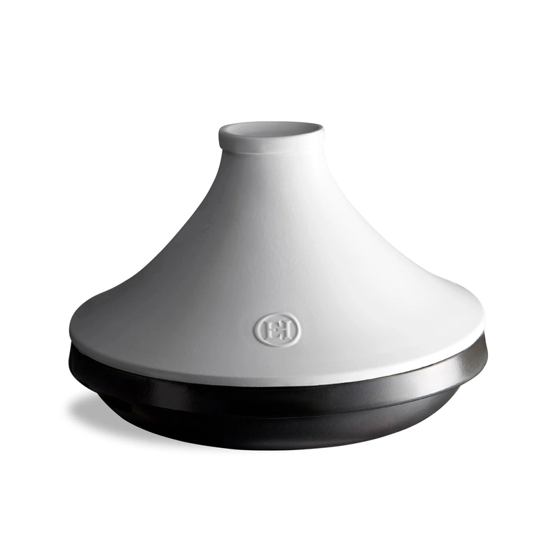 Emile Henry - Tagine Delight indukcja 26cm 2l - biało- czarny