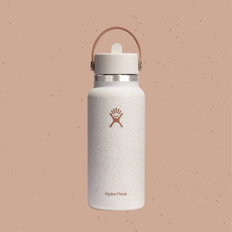 Hydro Flask - 32oz Butelka Wide Mouth Flex Straw Cap Speckle Seasalt
