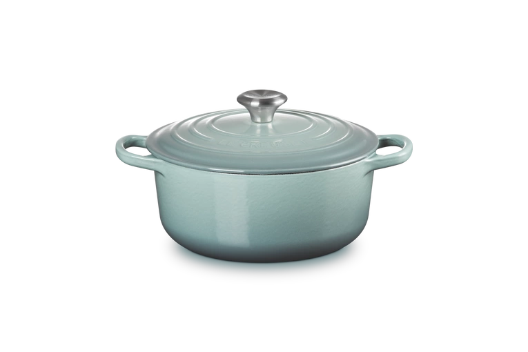 Le Creuset - garnek żeliwny Signature 20 cm 2,4 l sea salt