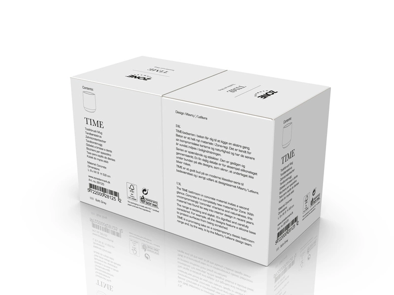 Zone Denmark - Kubek na szczoteczki do zębów Time Soft Grey