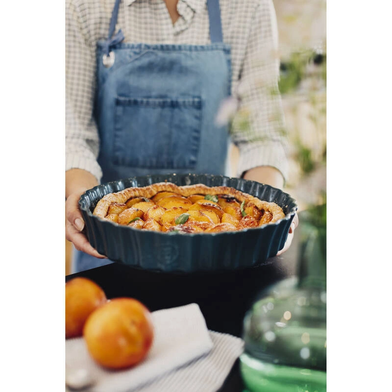Emile Henry - Głębokie naczynie do tarty - 28 CM - czarny