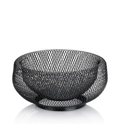 Kela - Kosz stalowy na owoce 22,5cm czarny Marlo