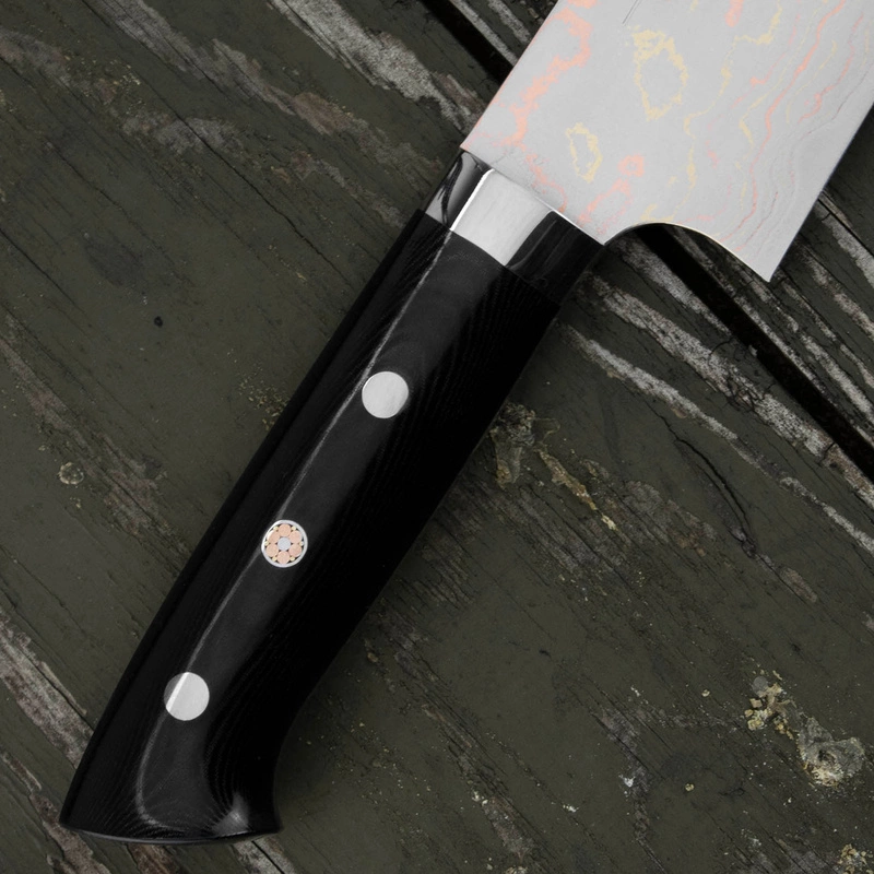 Takeshi Saji - Blue Steel Nóż Santoku ręcznie kuty 18 cm