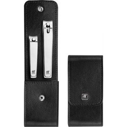 Zwilling - zestaw podróżny – czarne skórzane etui, 2 elementy Classic Inox